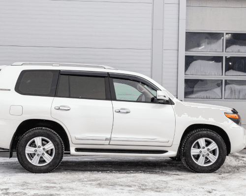 toyota land cruiser is standing in parking